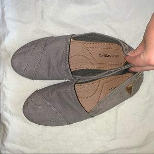 Gray Slip On Shoes